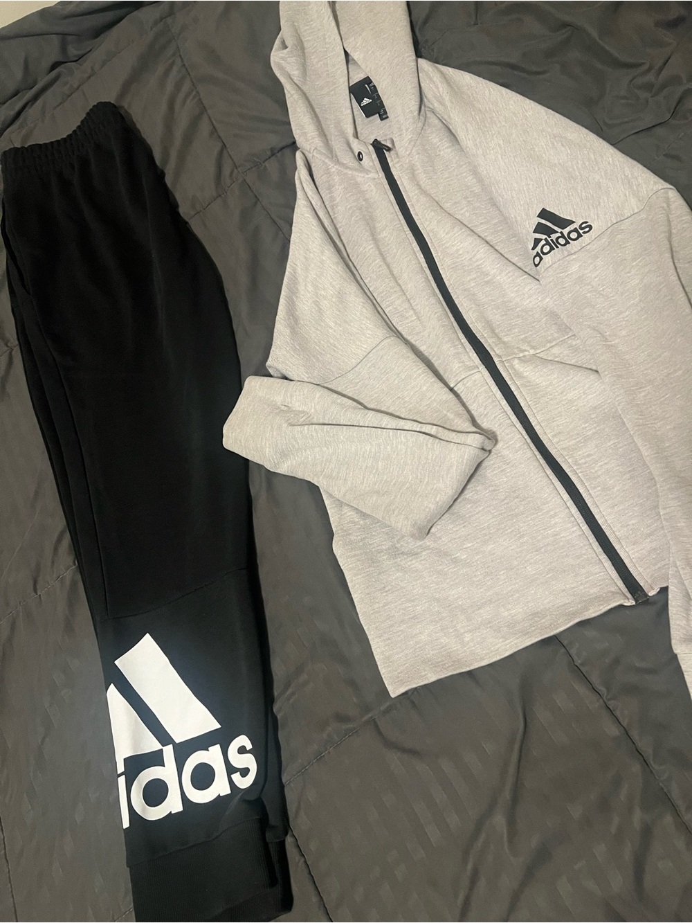 Adidas hoodie and sweatpants